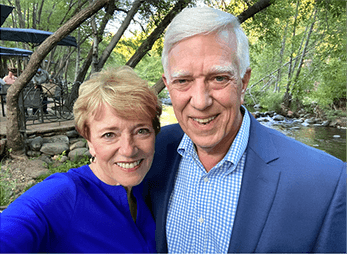 Out to dinner with my husband, Joe Dickey